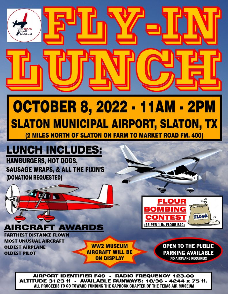 Fly-In Lunch!  October 8th